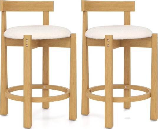 Barkrakker sett med 2 – treramme teddyfløyel 62 cm sete