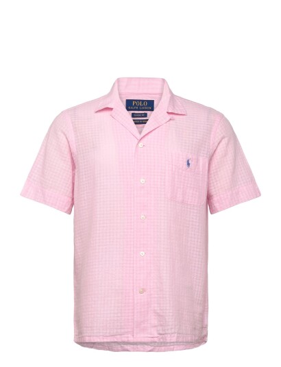 Polo Ralph Lauren Classic Fit Linen Blend Seersucker Shirt Pink XS Polo Ralph Lauren Classic Fit Linen Blend Seersucker Shirt Pink XS