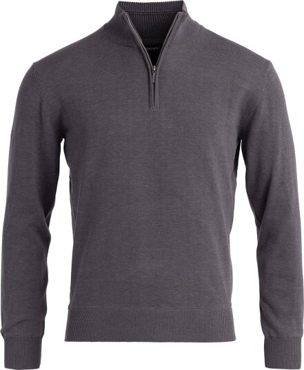 Abacus M Louth Knitted Windstopper Grå Golfgenser herre 670 Dk.Greymelange Medium