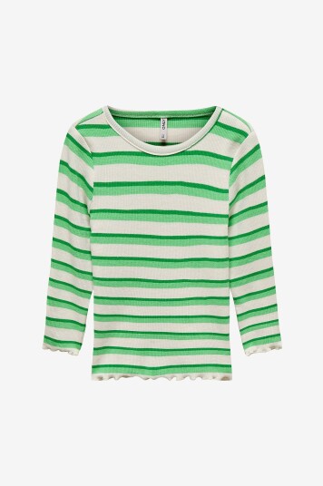Kids Only Topp kmgEvig L/S Rib Top O neck Hvit