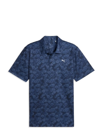 PUMA Golf Pure 2.0 Floral Polo - Navy - XL