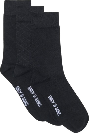 ONLY & SONS Onsbasic Cotton Sock 3 Pack Noos Black 39 42