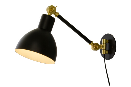 Aneta Lighting Dublin Vegglampe Sort Messing 1639114-01-0 1639119-01-0