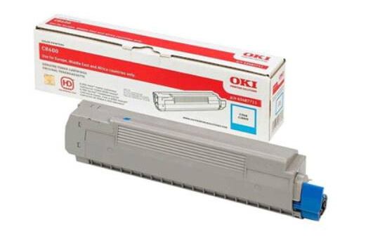 OKI C 8600/8800 C lasertoner - 43487711 Original - Cyan 6000 sider OKI C 8600/8800 C lasertoner - 43487711 Original - Cyan 6000 sider