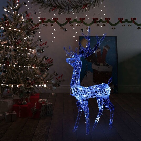 vidaXL Julereinsdyr dekorasjon akryl 140 LED 140 cm blå vidaXL Julereinsdyr dekorasjon akryl 140 LED 140 cm blå
