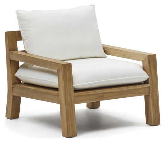 Kave Home Forcanera Lenestol, Hvit teak   Unoliving