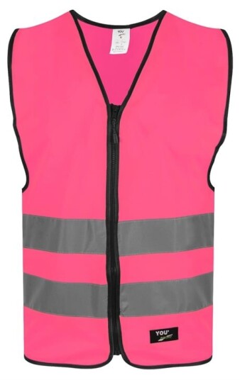 Unknown Refleksvest med glidelås jr. Rosa Barn XXS (4-8 år)