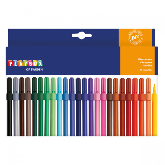 Playbox Fiberspids Smal 24-set Playbox Fiberspids Smal 24-set