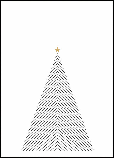 Minimal Christmas Tree Plakat Plakat / 70x100cm