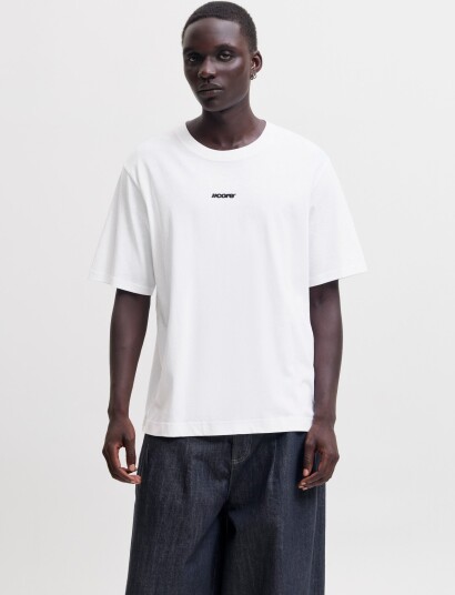 Jack & Jones Jcoclub Back Script Tee Ss Crew Neck Sn White XL