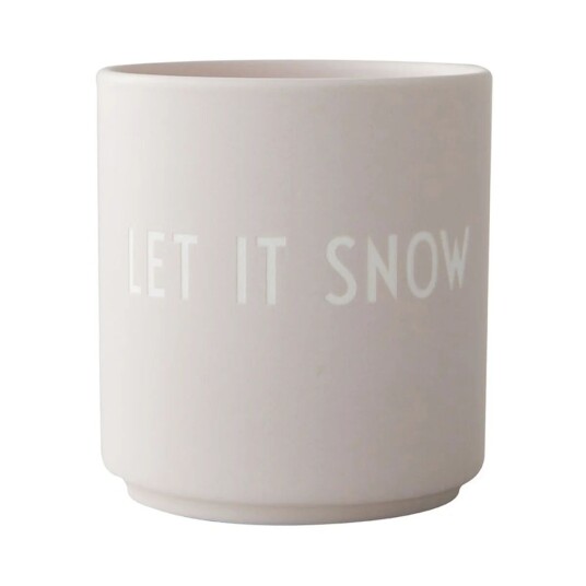 Design Letters favorittkopp 25 cl Let it snow-pastel beige