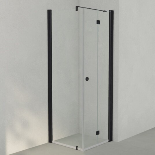 INR Iconic Nordic Rooms Dusjhjørne Linc 13 Flex Original Svart Matt / 70x70cm Høyre Hengslet
