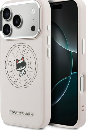 Karl Lagerfeld Magsafe Mobildeksel til iPhone 17 Pro Max - Choupette Skisse Rosa