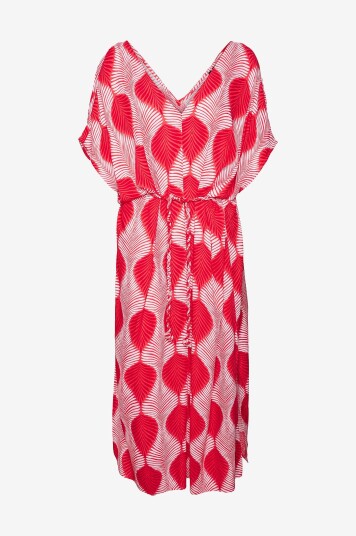 Vero Moda   Maxikjole vmTula Olga SS 7/8 Dress Wvn GA   Rød