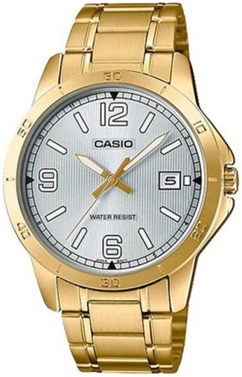Casio Herreklokke MTP V004G 7B2UDF Classic Sølvfarget/Gulltonet