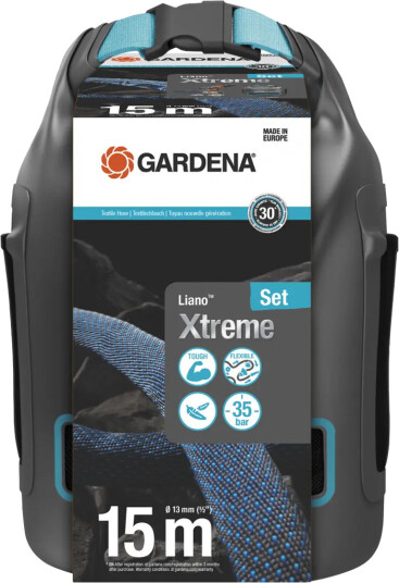 Gardena Slange Tekstil Liano™ Xtreme 15 m Sett, med oppbevaringsbag