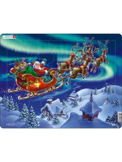 Larsen Puzzles Larsen Santa in Nordic Light Larsen Puzzles Larsen Santa in Nordic Light