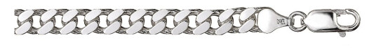 Panser armlenke i 925 sølv 6 mm - 21,5 cm