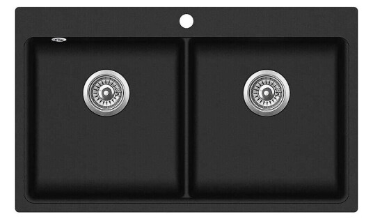 Lavabo Saturn 86 Kjøkkenvask 860x510x200 mm, Sort