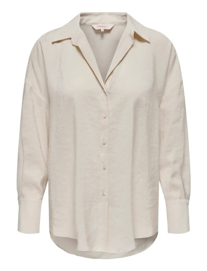 ONLY Carmakoma Carzazima L/S Loose Shirt Wvn Noos Cream 42
