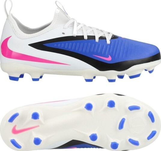 Nike Phantom 6 Academy Low Cut MG Attack Blå/Rosa/Hvit Barn Multi Ground (MG) størrelse 35½