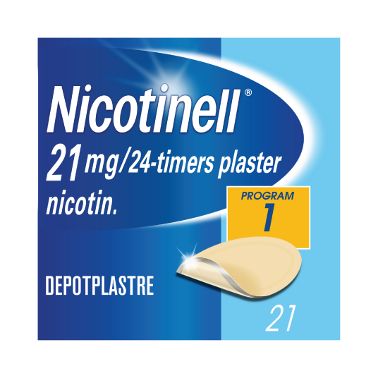 Nicotinell 21 mg/24 timer depotplaster 21 stk. Nicotinell 21 mg/24 timer depotplaster 21 stk.