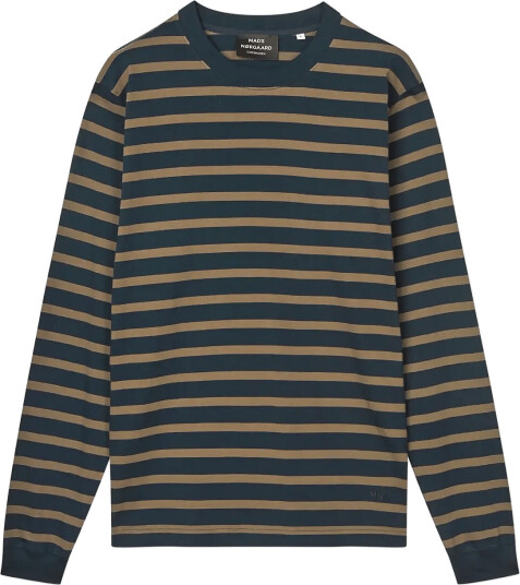 Mads Nørgaard Cotton Jersey Stripe Frode Tee Ls Brown S