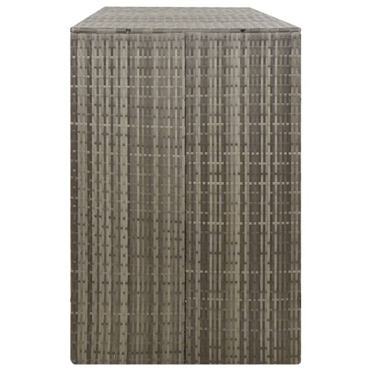 vidaXL Søppeldunkskur trippelt grå 207x80x117 cm polyrotting