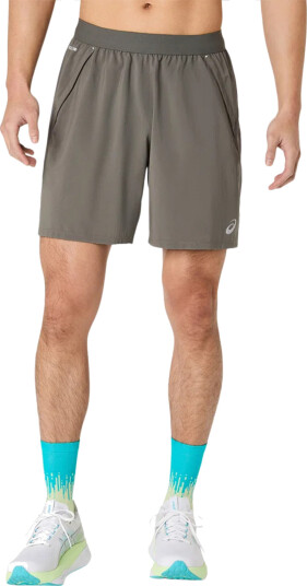 ASICS Road 2 in 1 7in Short Grå L