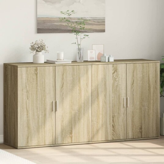 Skjenker 2 stk sonoma eik 79x38x80 cm konstruert tre Skjenker 2 stk sonoma eik 79x38x80 cm konstruert tre