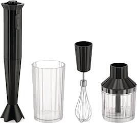 Alessi Plissé Stavmikser Sett 500 W med Tilbehør Svart