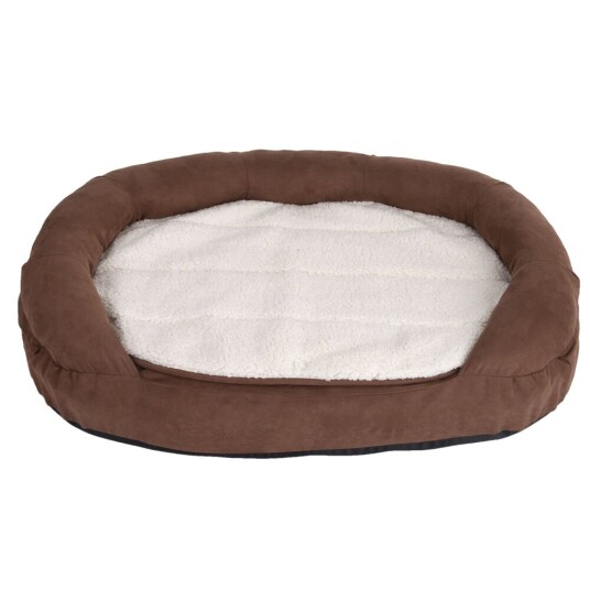 Zooplus Exclusive Oval Hundeseng Memory Brun L 117 X B 72 X H 24 cm