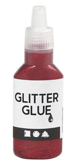 Creativ Company Glitter Glue Rød 25 ml