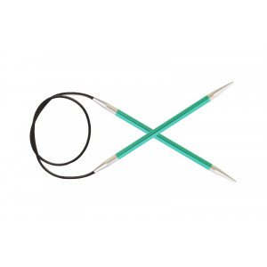 KnitPro Zing Rundpinde Messing 100cm 8,00mm / 39.4in US11 Emerald