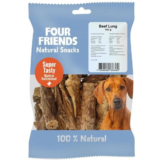 Four Friends Natural Snacks Beef Lung Tygg Til Hund 800 G