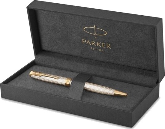 Parker Sonnet Ballpoint Pen  Sølv Mistral  Medium Point  Gift Box