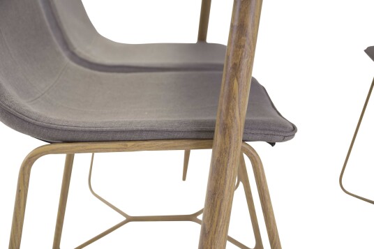 Venture Design Polar & X-chair spisegruppe Hvit/grå 4 st stoler & bord 120 x 75 cm