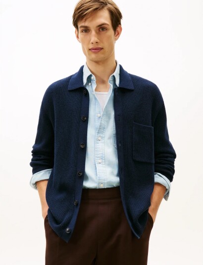 Tommy Hilfiger Fisherman Rib Coach Jacket Navy XXL Tommy Hilfiger Fisherman Rib Coach Jacket Navy XXL