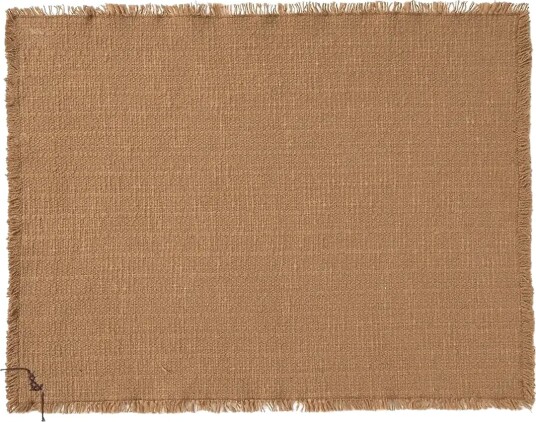 Lorena Canals Handloom Placemats Ochre Set Of 2   Brown   38X 50CM