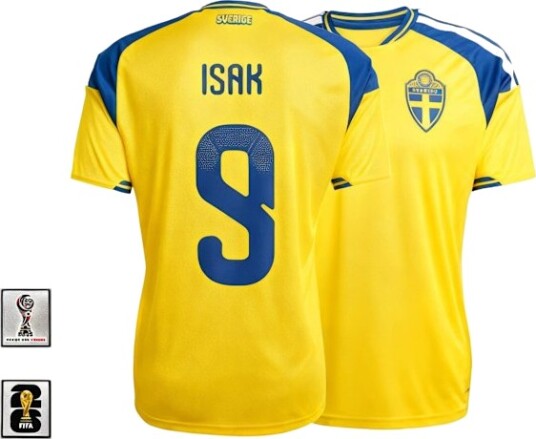 2026 VM Sverige Hjemmedrakt Spillerversjon Størrelser S 2XL Voksen og Barnestørrelser Isak #9