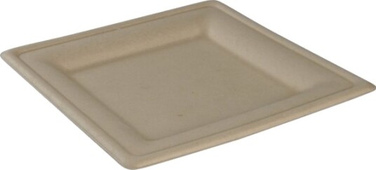 Fibertallerken Abena Gastro 20X20x1,5Cm Nature Sukkerrør 10 Stk.