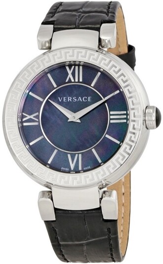 Versace Dameklokke VNC180017 Leda Lady Grå/Lær Ø37 mm