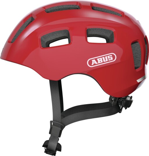 ABUS Youn I 2.0 sykkelhjelm LED Blaze Red ABUS Youn I 2.0 sykkelhjelm LED Blaze Red