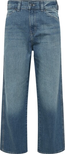 Dickies Springerville Baggy Straight Work Jeans MID BLUE FADE WASH 28