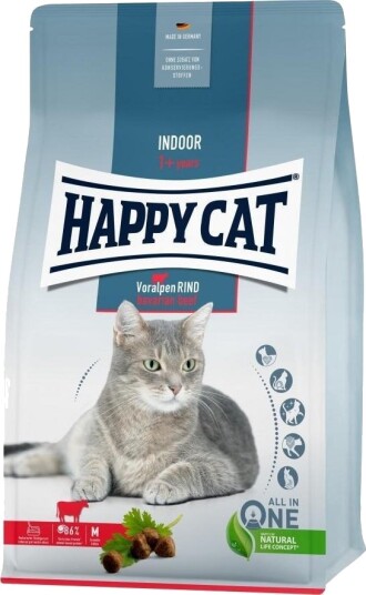 Happy Cat Indoor Bavarian Beef Tørrfôr Til Voksne Innekatter Oksekjøtt 300 G
