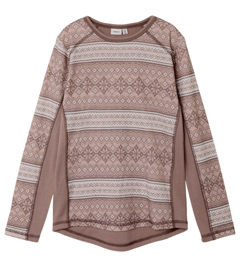 Name It Antler Snow Pattern Nkfwillto Ull Ls Topp 134 140 Name It Antler Snow Pattern Nkfwillto Ull Ls Topp 134 140
