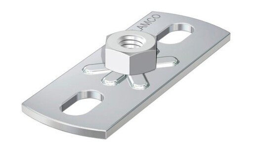 Grundplate med 10 mm gjenge 120x40 mm