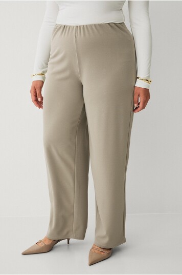 Ellos Plus Collection Bukser med vide ben Beige