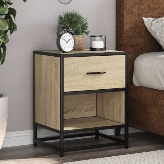  Nattbord sonoma eik 40x31x50 cm konstruert tre 8721102837456