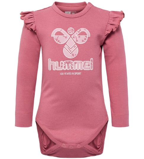 Hummel Body L/æ hmlDana Barogue Rose 1 år 80 Langermet Body Rosa